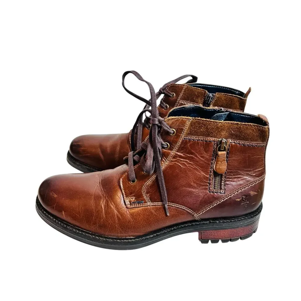 Reserved Footwear Brown Leather Ankle Boot Men's Size 10 - Picture 3 of 16